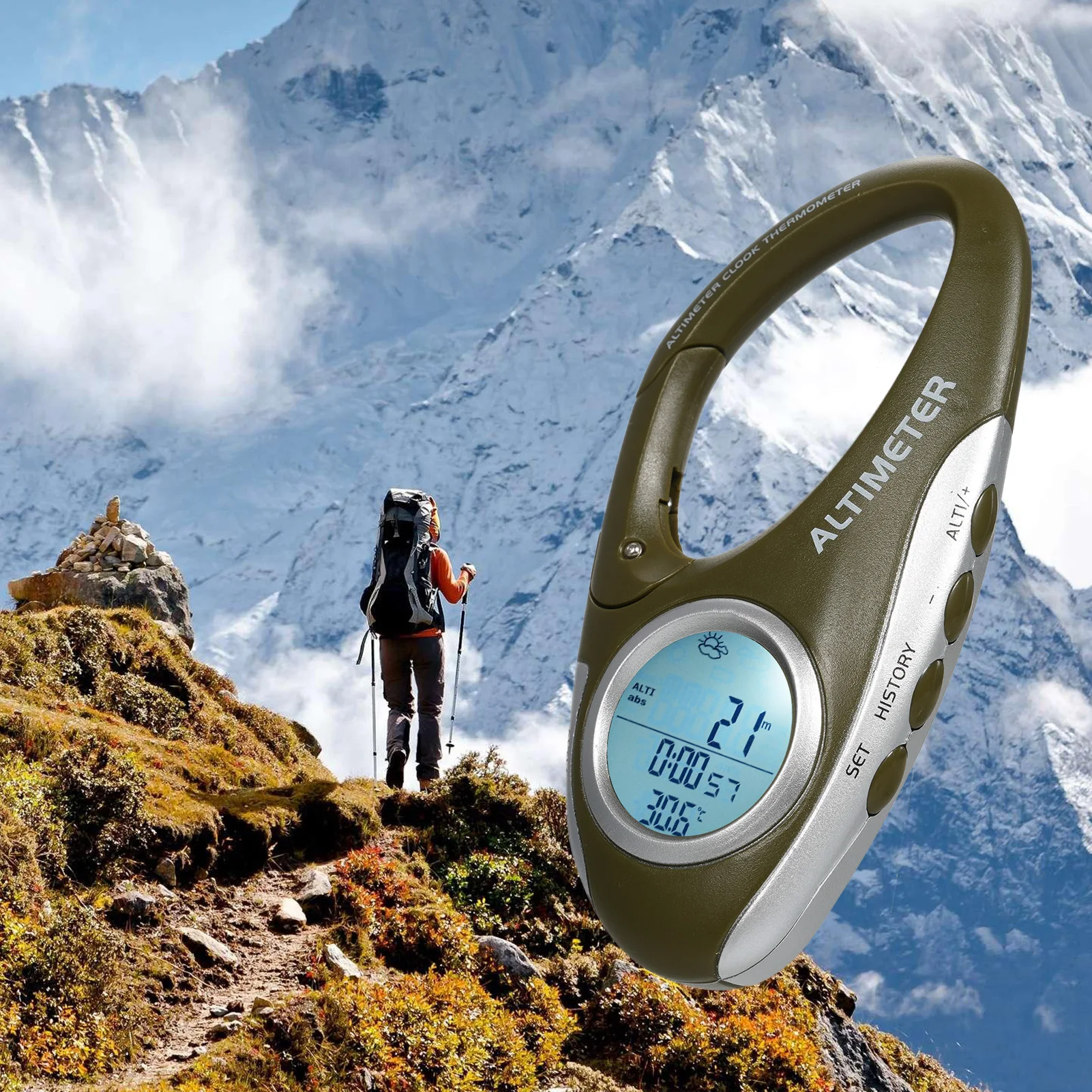Electronics And Gadgets Ce - Electronic Altimeter Carabiner Altimeter Handheld Thermometer