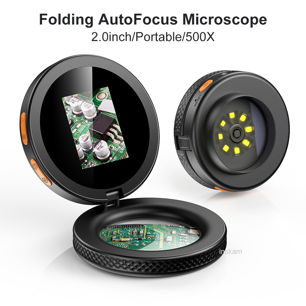 Digital Magnifier Reading - Autofocus Microscope Mini 500X Magnifier Digital