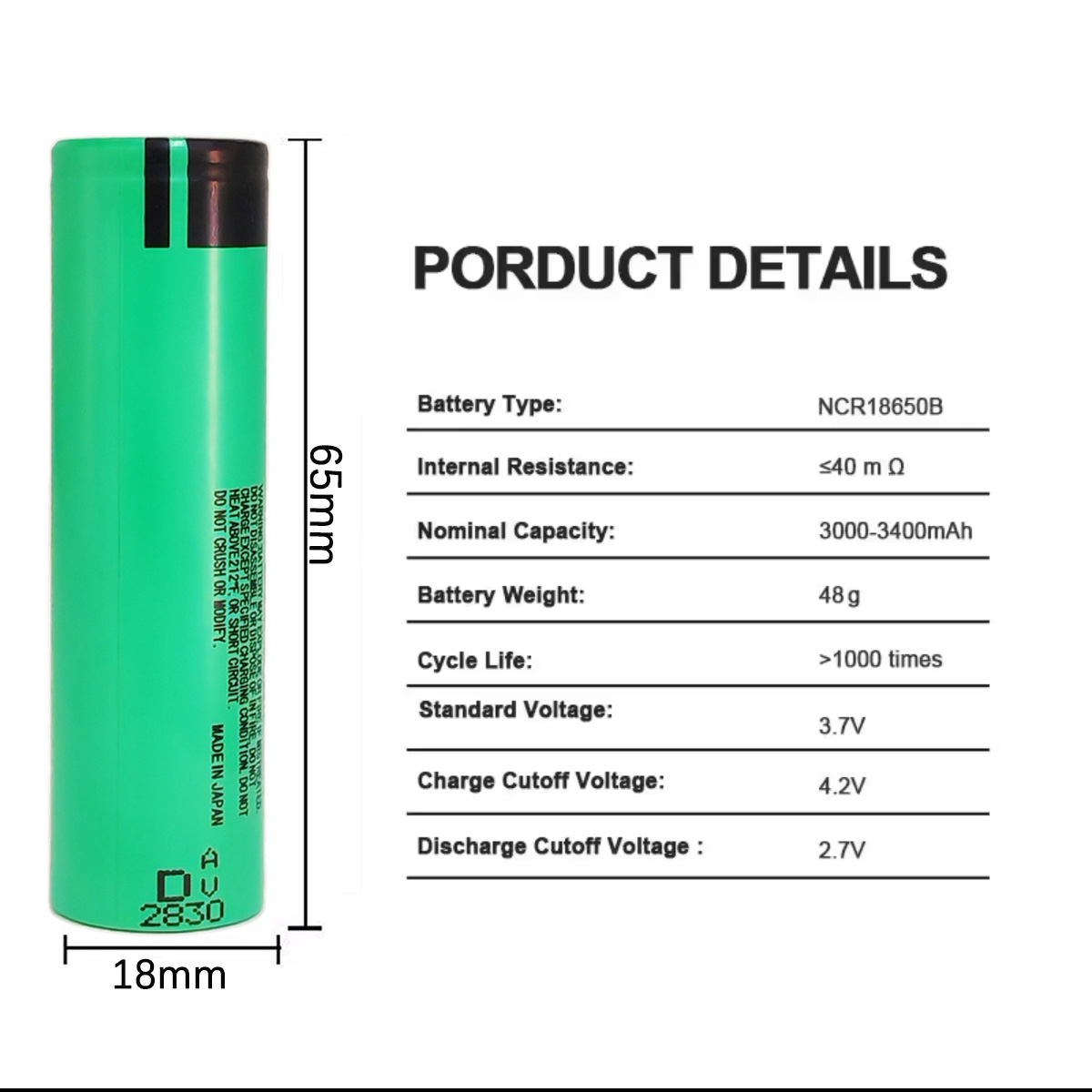 18650 Battery 3.7V 3000MAH Hig - đánh giá và giá Electronics And Gadgets Ce