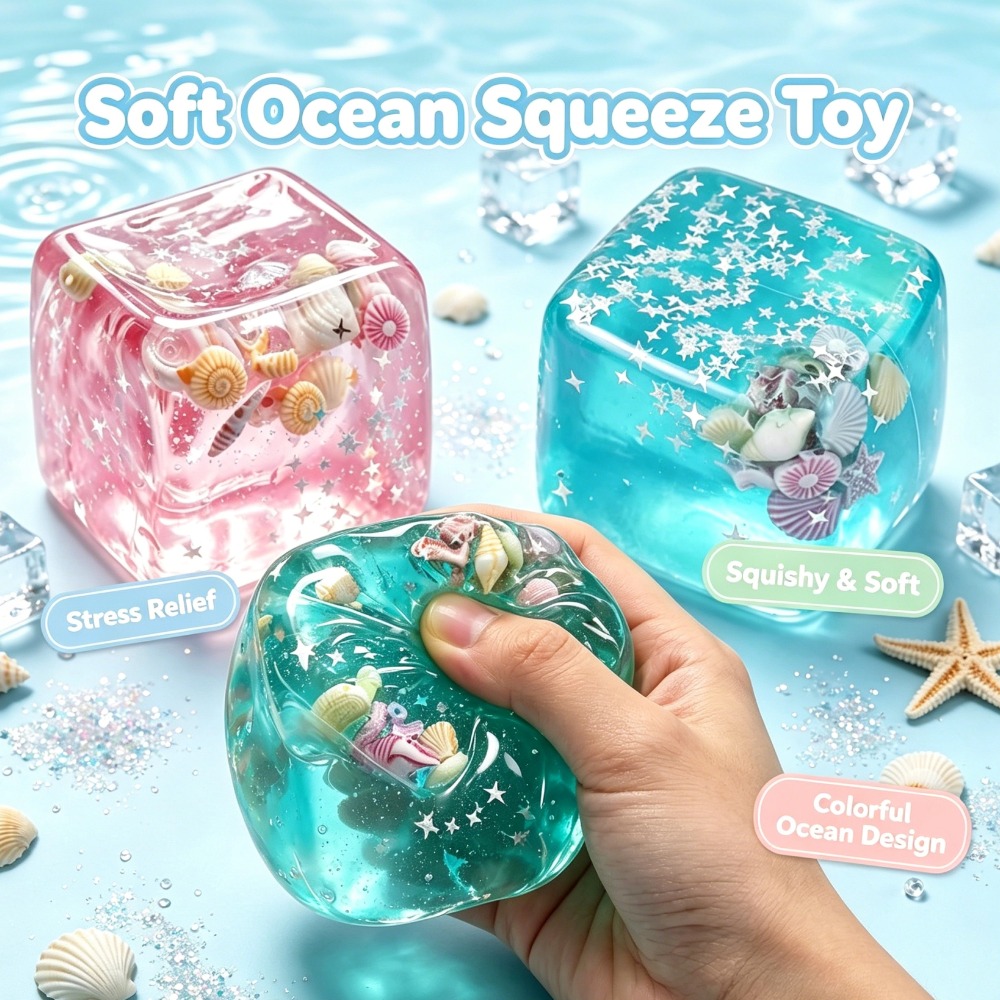 Clear Ocean Cube Squeeze Toy w - đánh giá và giá Electronics Latest Gadgets