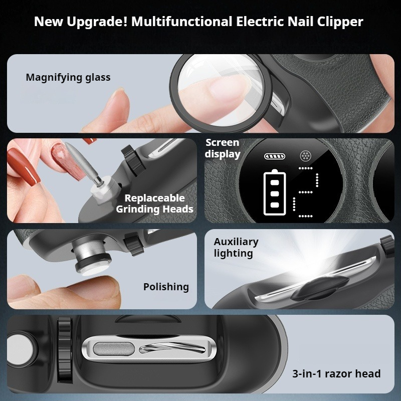 Electric Nail Clipper 3 in 1 A - đánh giá và giá Digital Magnifier Reading