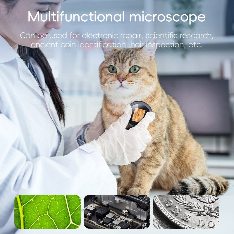 Autofocus Microscope Mini 500X - đánh giá và giá Digital Magnifier Reading