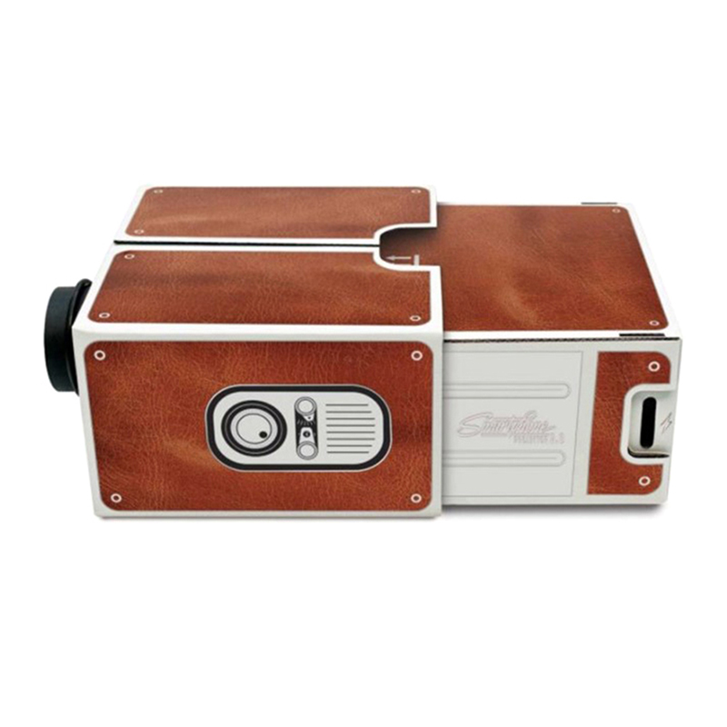DIY 3D Projector Cardboard Min - đánh giá và giá Mini Projector Portable
