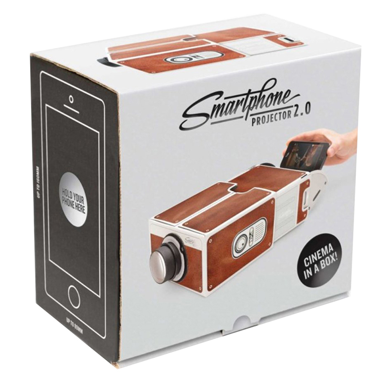 DIY 3D Projector Cardboard Min - đánh giá và giá Mini Projector Portable
