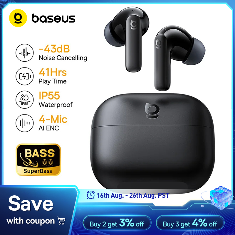 Baseus Bass EP10/BP1 NC -43dB  - đánh giá và giá Earbuds Anc Wireless