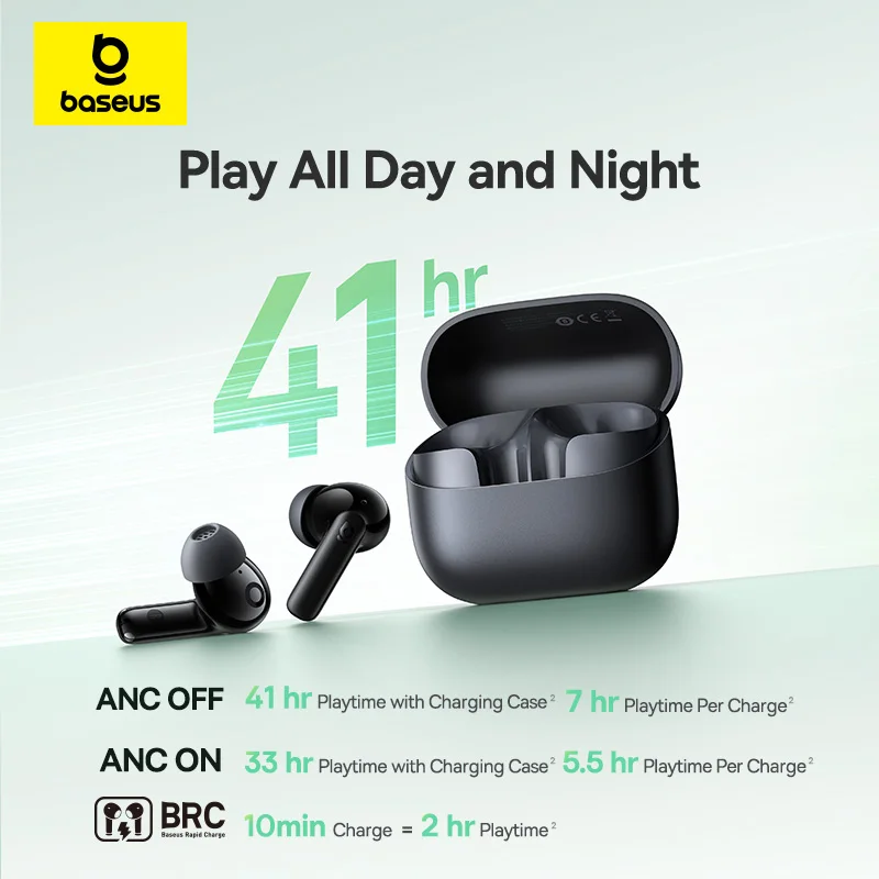 Baseus Bass EP10/BP1 NC -43dB  - đánh giá và giá Earbuds Anc Wireless