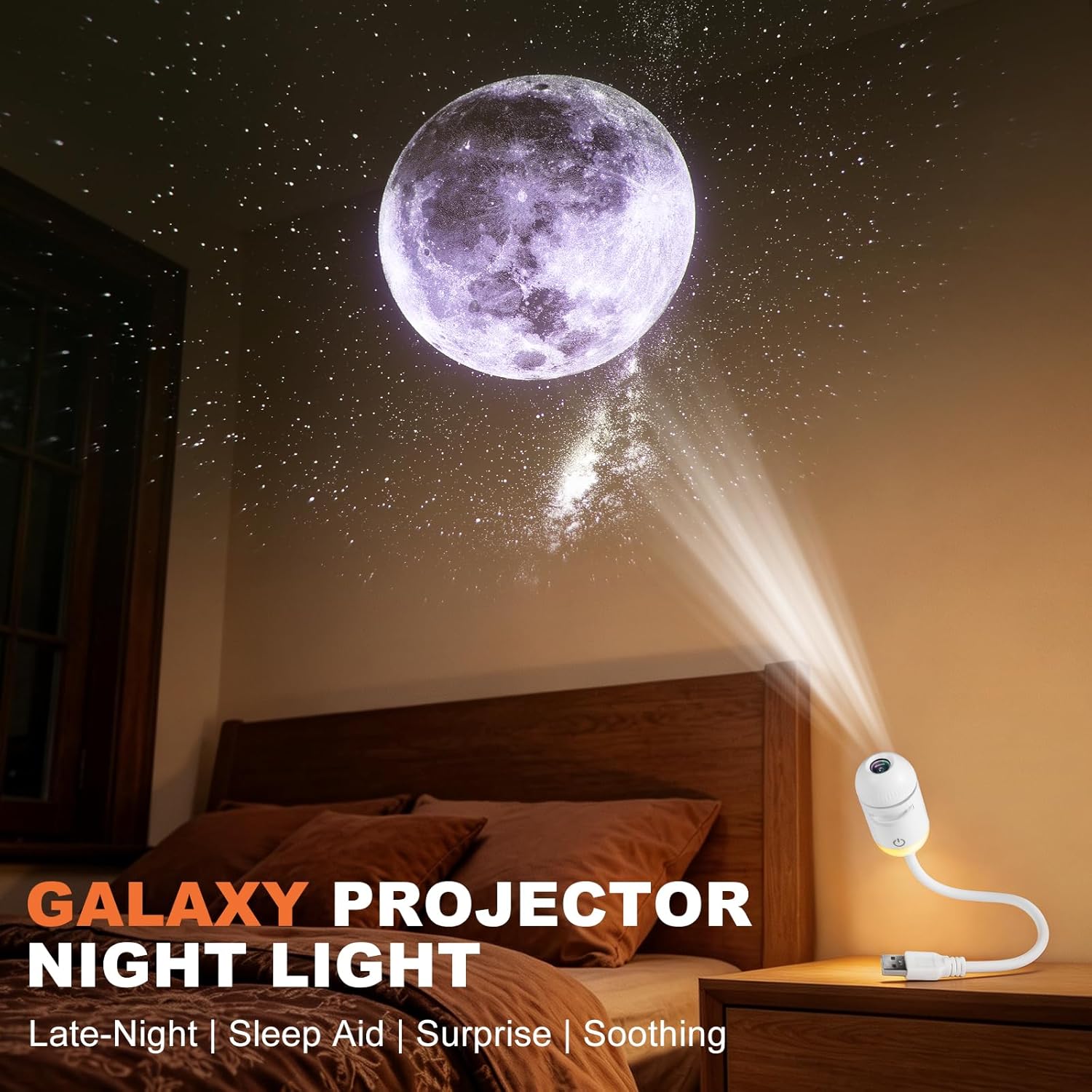 2-in-1 Galaxy Projector Night  - đánh giá và giá Mini Projector Portable